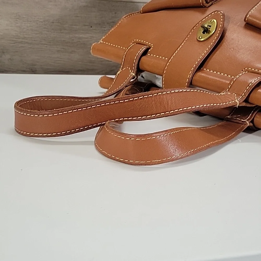 Fossil Chestnut Brown Leather Shoulder Bag Tote